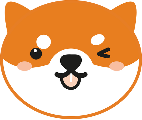 Shiba dog icon and emoticon